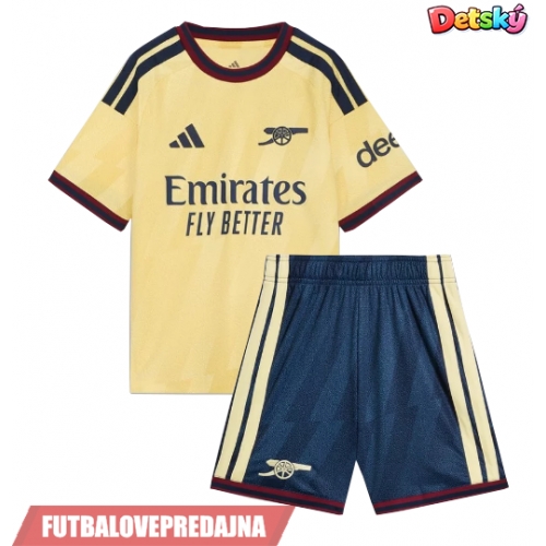Lacne Dětský Futbalové dres Arsenal Viktor Gyokeres #14 2026-27 Krátky Rukáv - Tretina (+ trenírky)